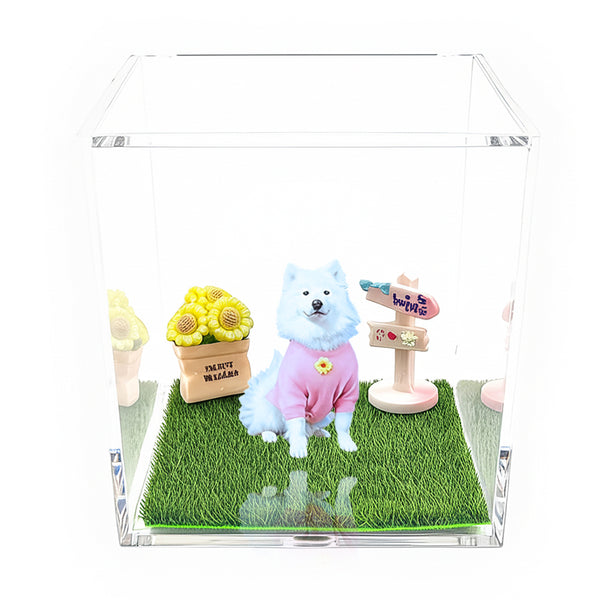 Pet Hologram Home – Digital Memorial Light House for Beloved Pets (10×10×10cm) | Keep Their Memory Alive in Light