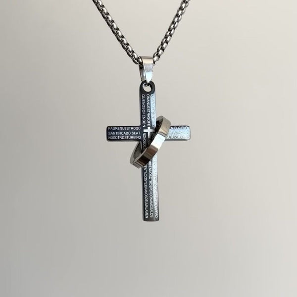 Interlocking Cross & Ring Necklace